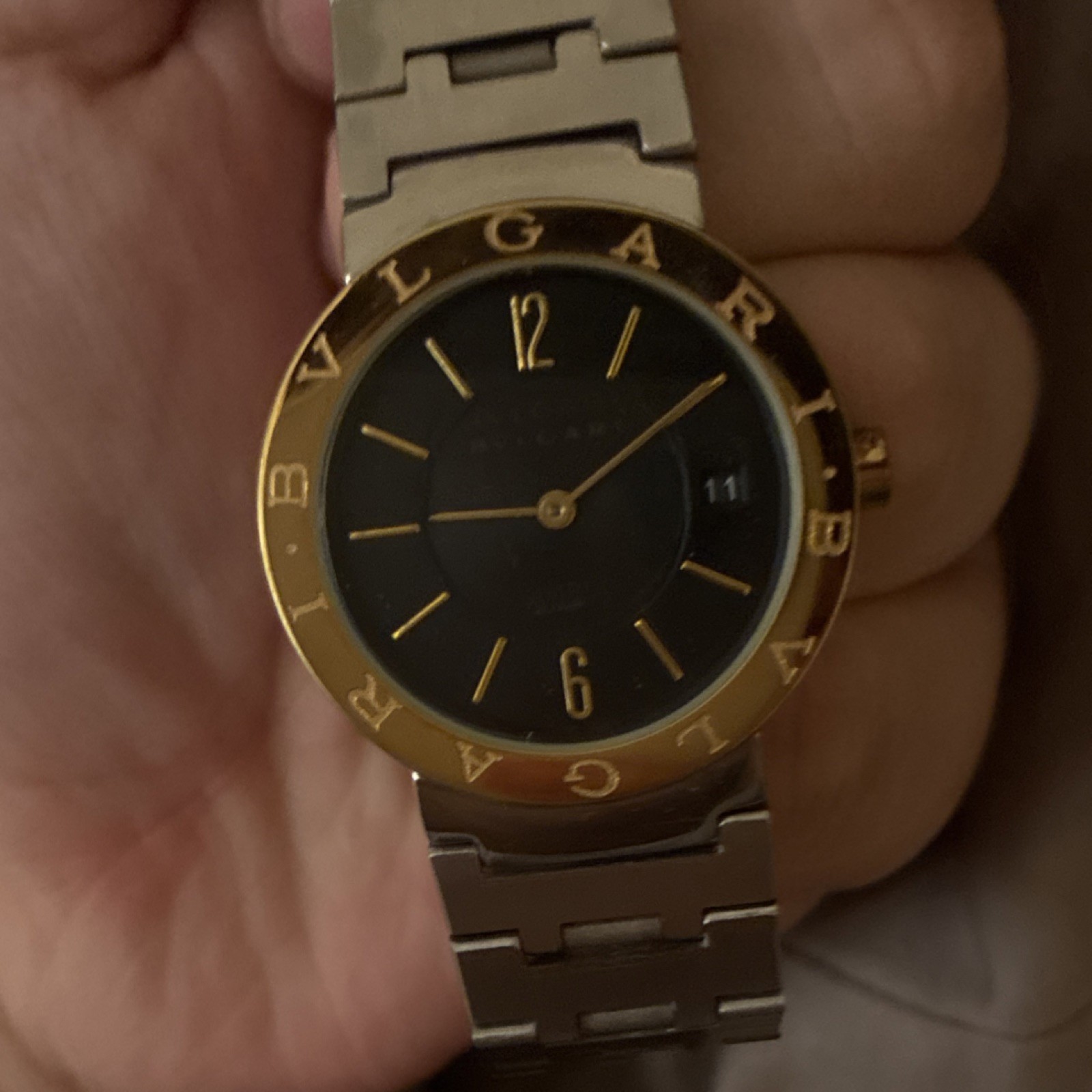 BVLGARI Bulgari Bulgari Women’s Quartz Two-Tone Black Dial Date 26mm