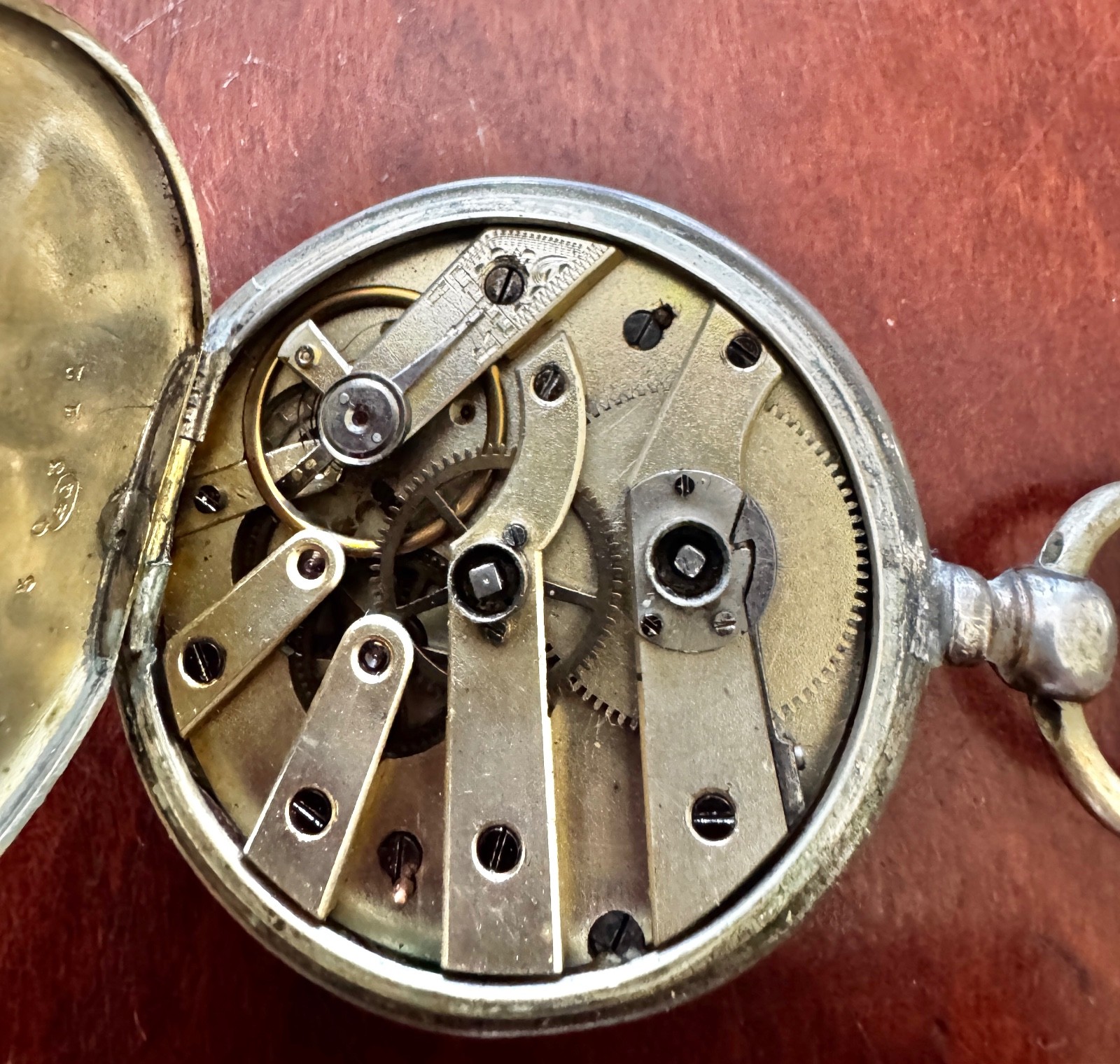 Antique French Key-Wound silver Pocket Watch with Cylinder Escapement, Working