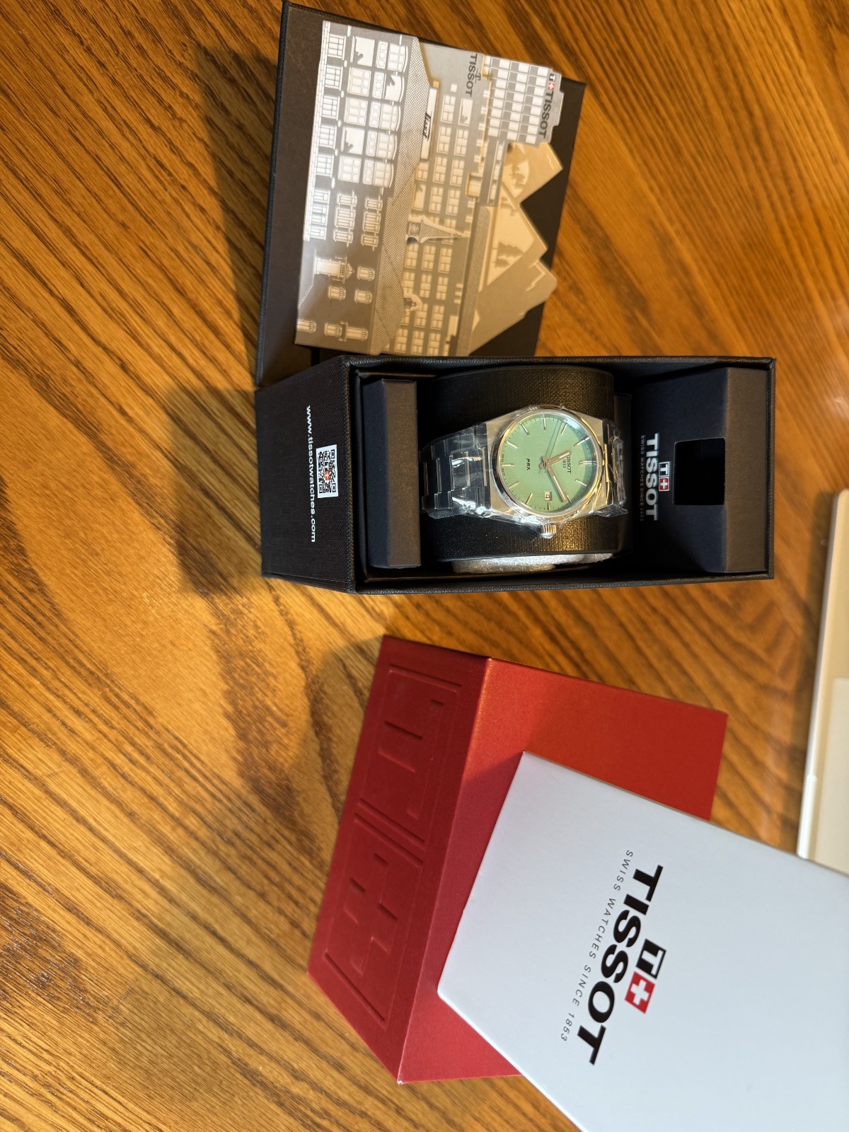 BRAND NEW UNWORN TISSOT PRX T137.210.11.091.00 Light Green Dial WATCH BOX PAPERS