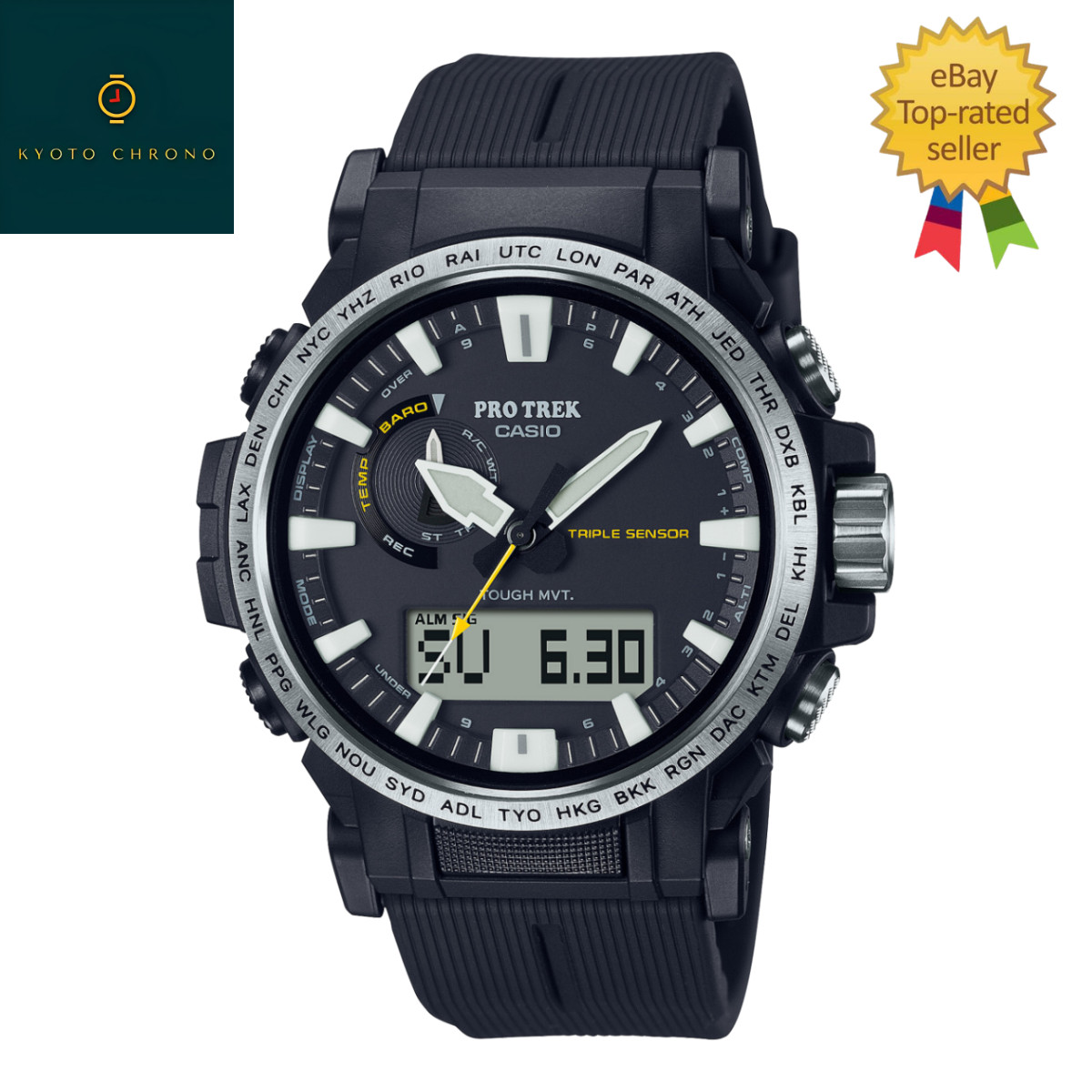CASIO PRO TREK PRW-61-1AJF Black Tough Solar NEW Japan Watch