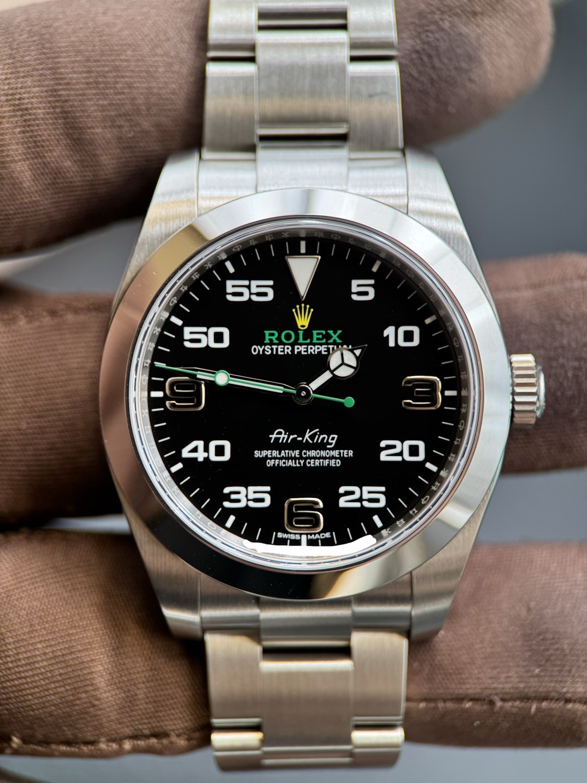 Rolex Air-King 116900 Silver Oyster Bracelet with Silver Bezel 2020 NFC Card