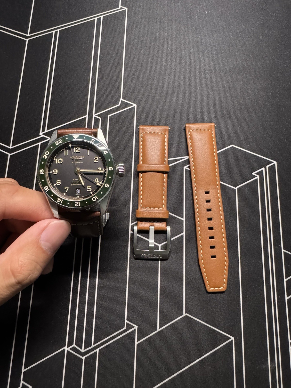 Longines Spirit Zulu Time 39mm Automatic Watch