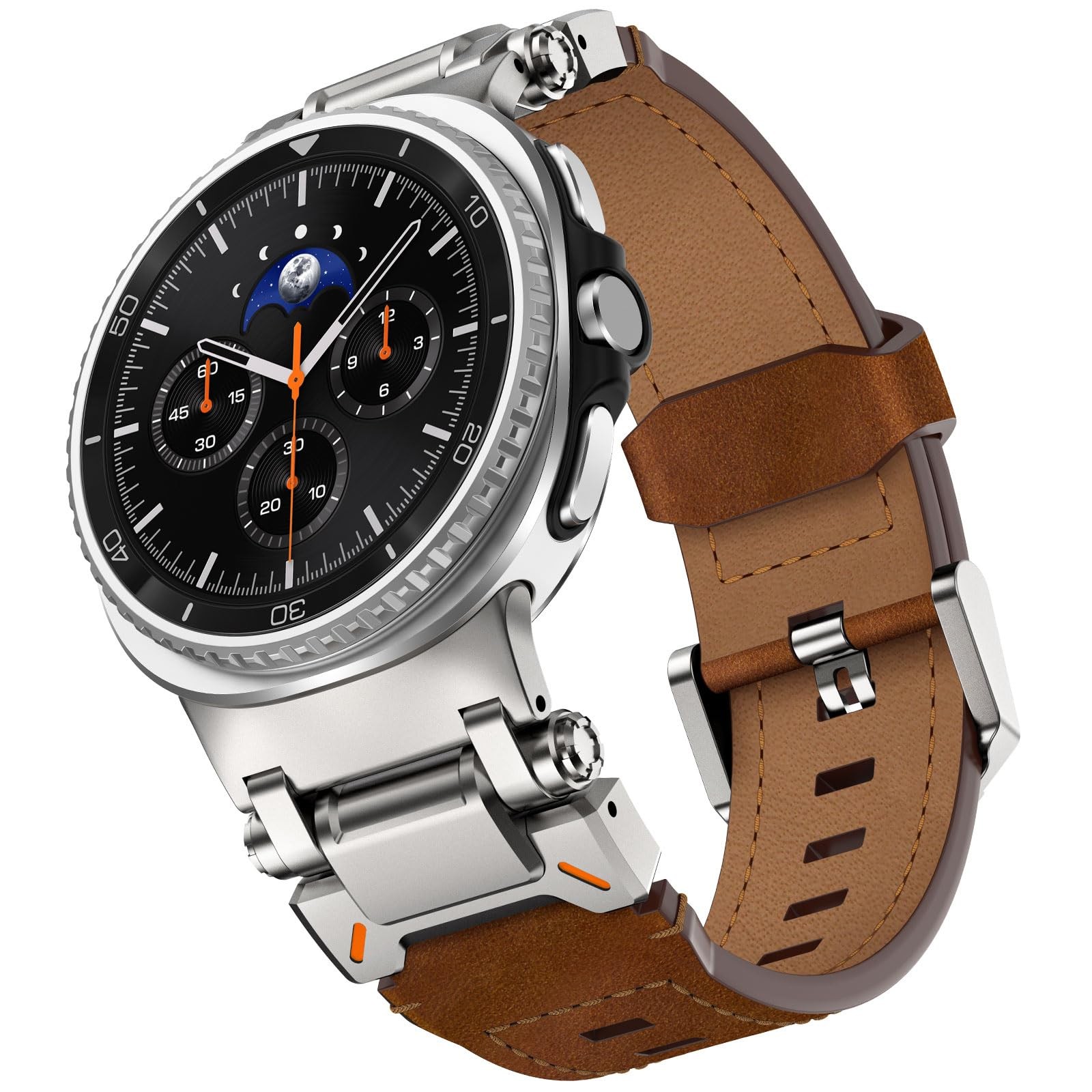 WINGLE Leather Band for Samsung Galaxy Watch 8 / 8 Classic – Genuine Leather Str