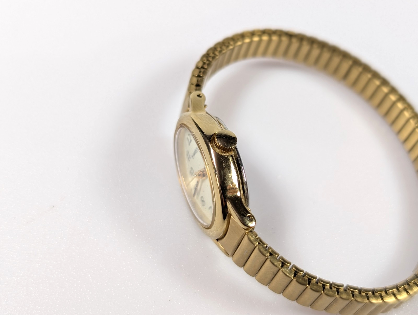 Timex T21872 Women’s Cavatina Gold Tone Stainless Stretch Band Oval Case Watch