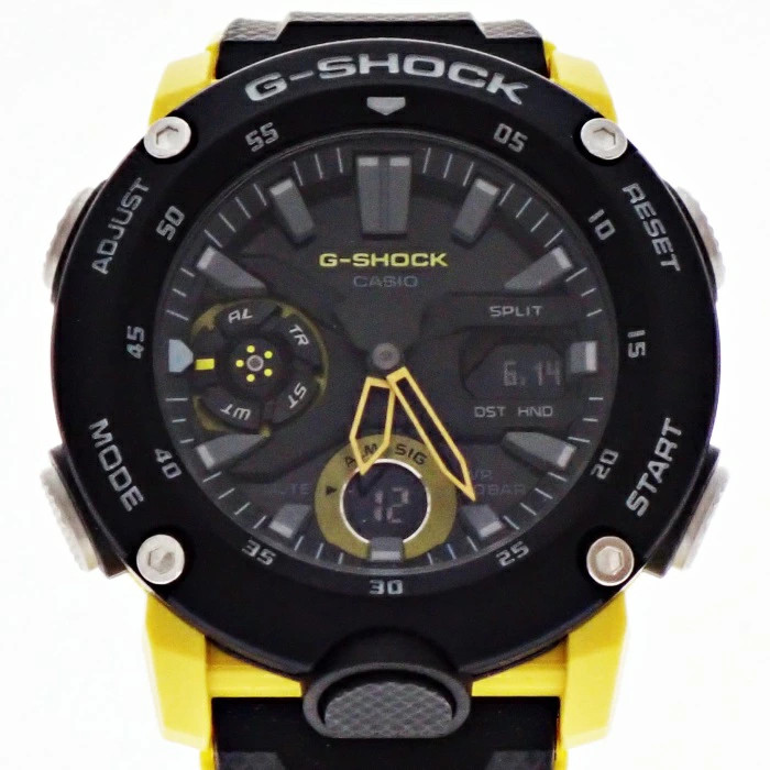 Casio G-Shock GA-2000-1A9JF Carbon Fiber Resin Quartz Shock Resistant Used