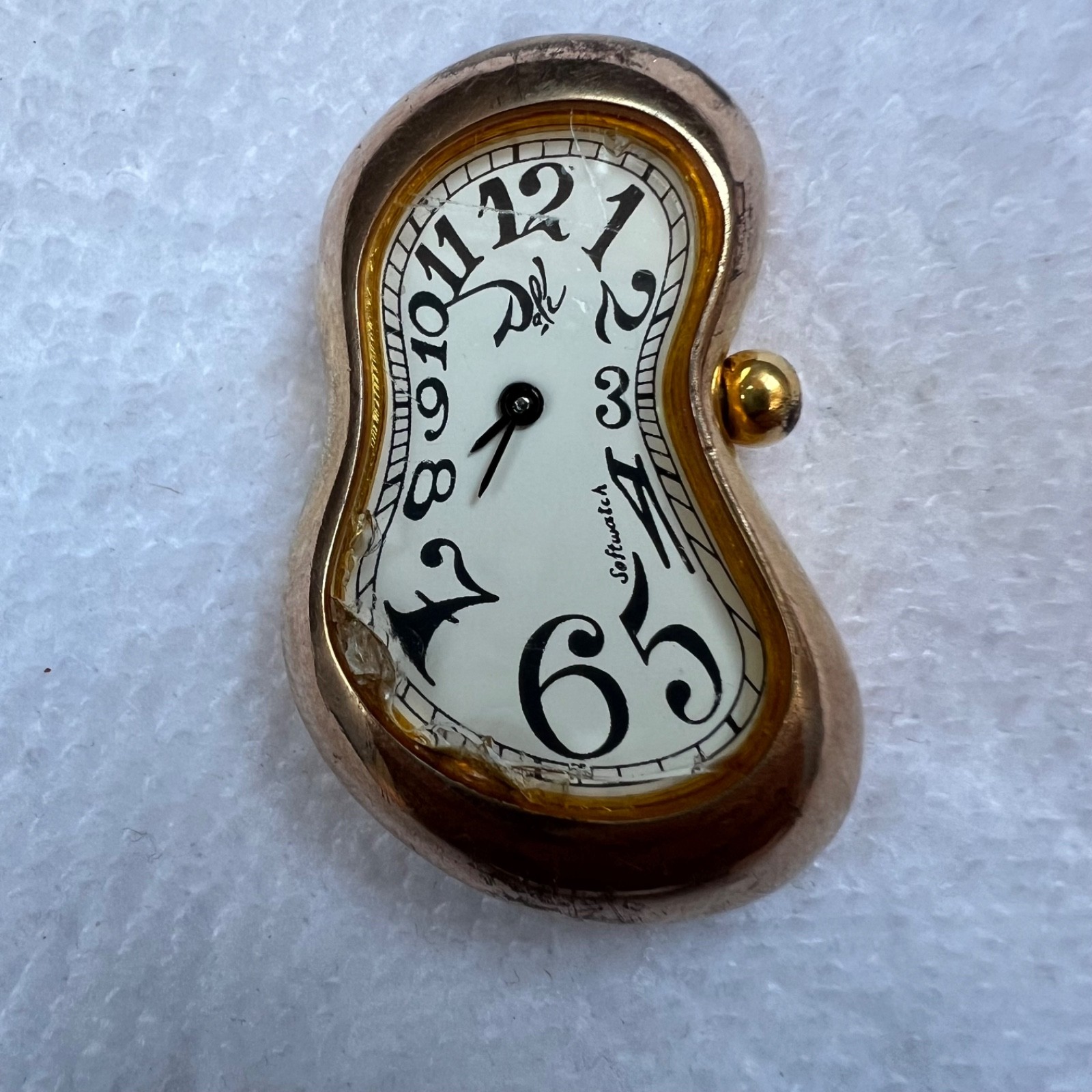 Vintage 1990s Exaequo Softwatch Salvador Dali Melting Watch Gold Tone Rare