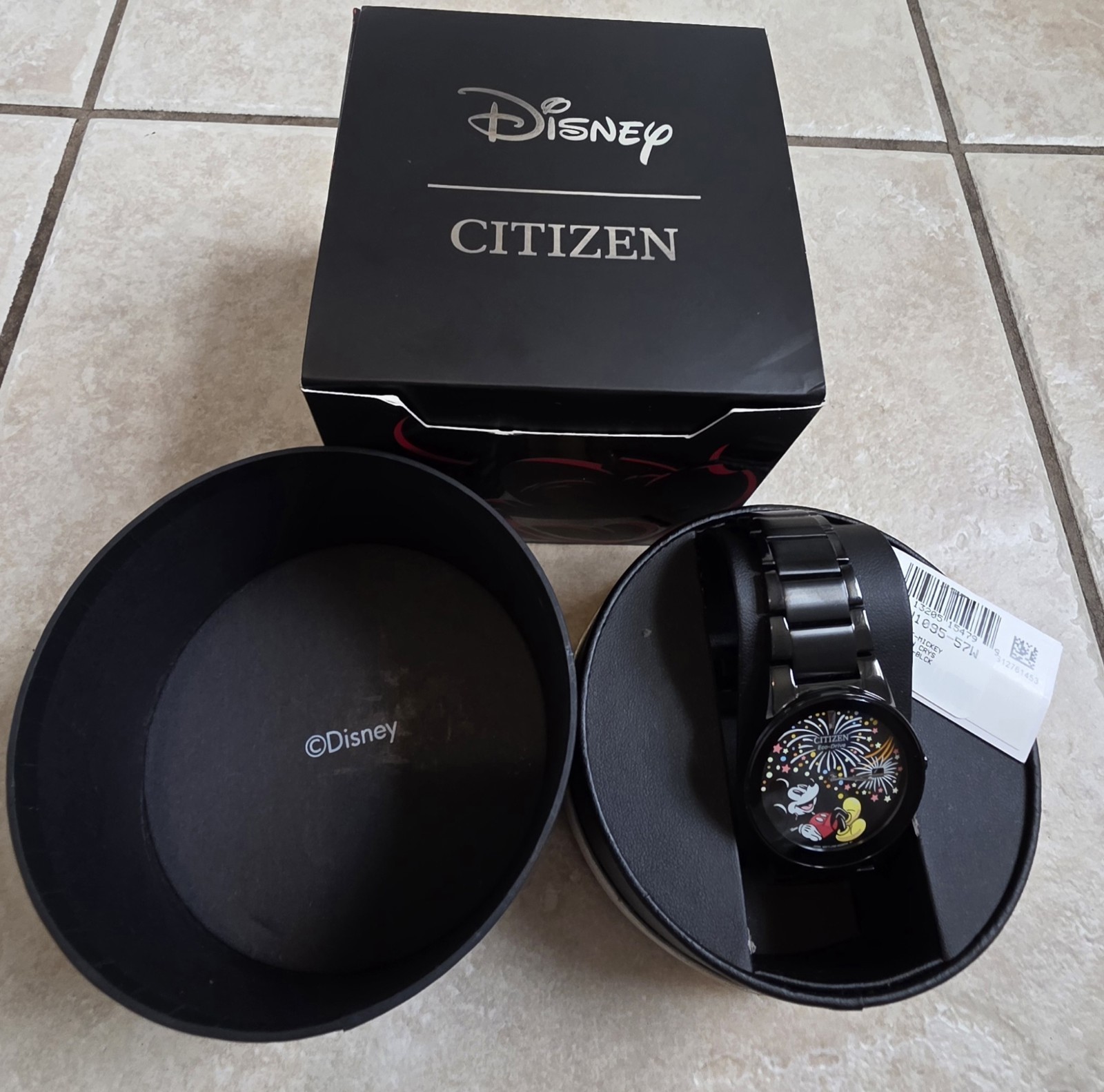 NEW Citizen Unisex Watch Disney Mickey Fiesta Eco-Drive Black Band (No Receipt)