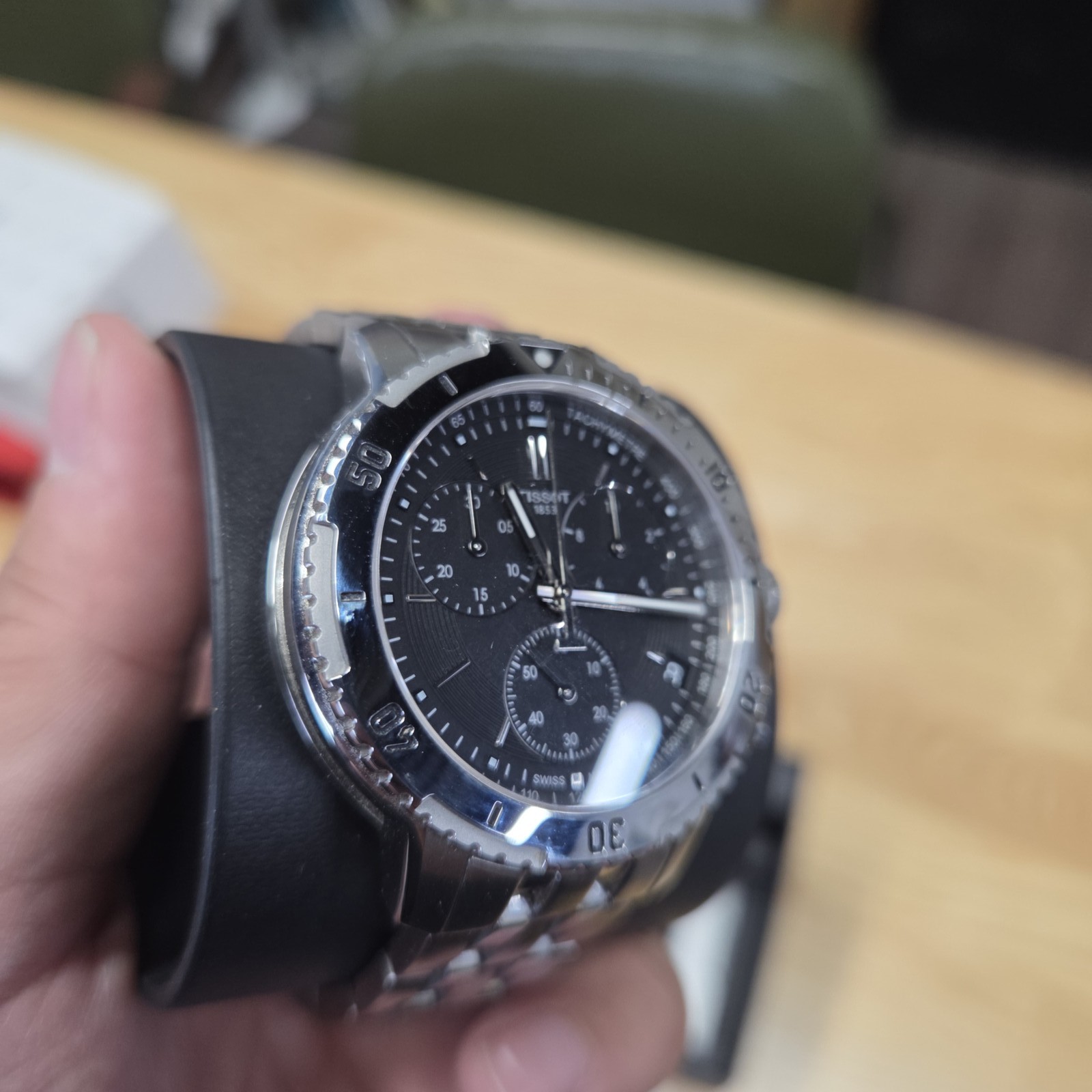 Tissot PRS 200 Chronograph Black Dial Stainless Steel Men’s Watch T0674171105101