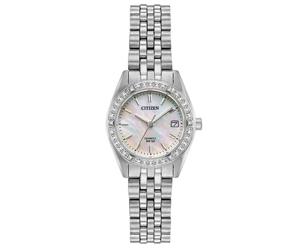 Citizen Ladies Quartz Crystal Mother of Pearl Dial Watch – EU6060-55D NEW