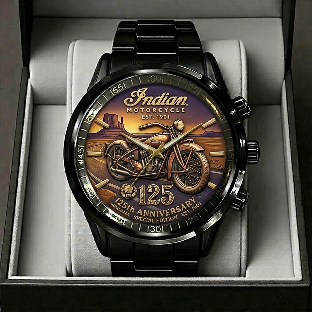 Indian Motorcycle 125th: The Desert Legend Stainless Steel Watch HT236263