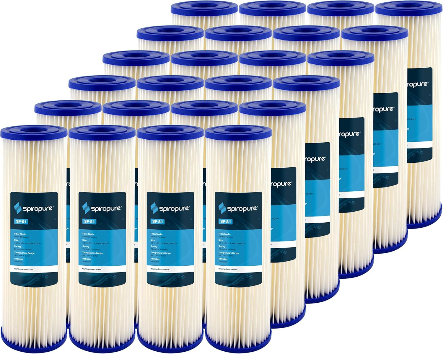 10X2.5″ 20 Micron Pleated Polyester Water Filter Cartridge (Case of 24)