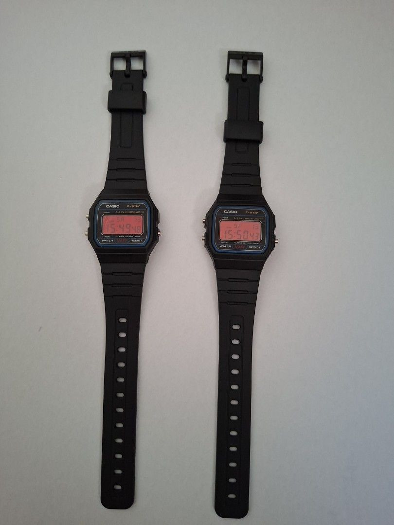 Red Casio F-91W mod