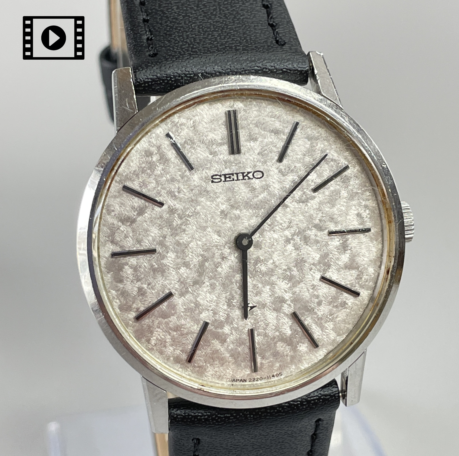 Vtg 1974 [US Stock] Seiko Chariot 2220-0430 Roman Hand-winding Mens Watch N.MINT