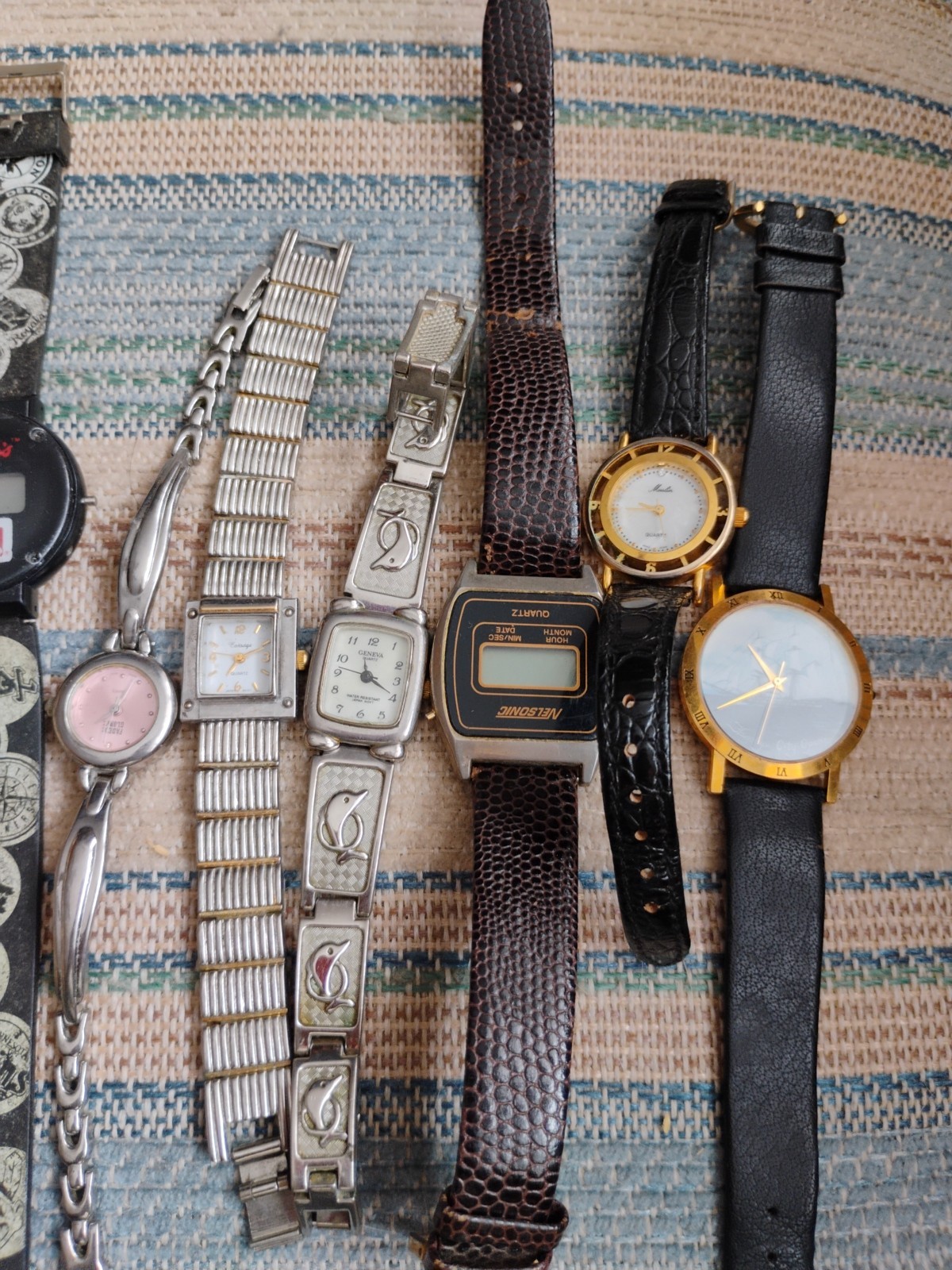 Mix Lot Of 17 Wristwatches Digital And Quartz None Work All For 1 Money