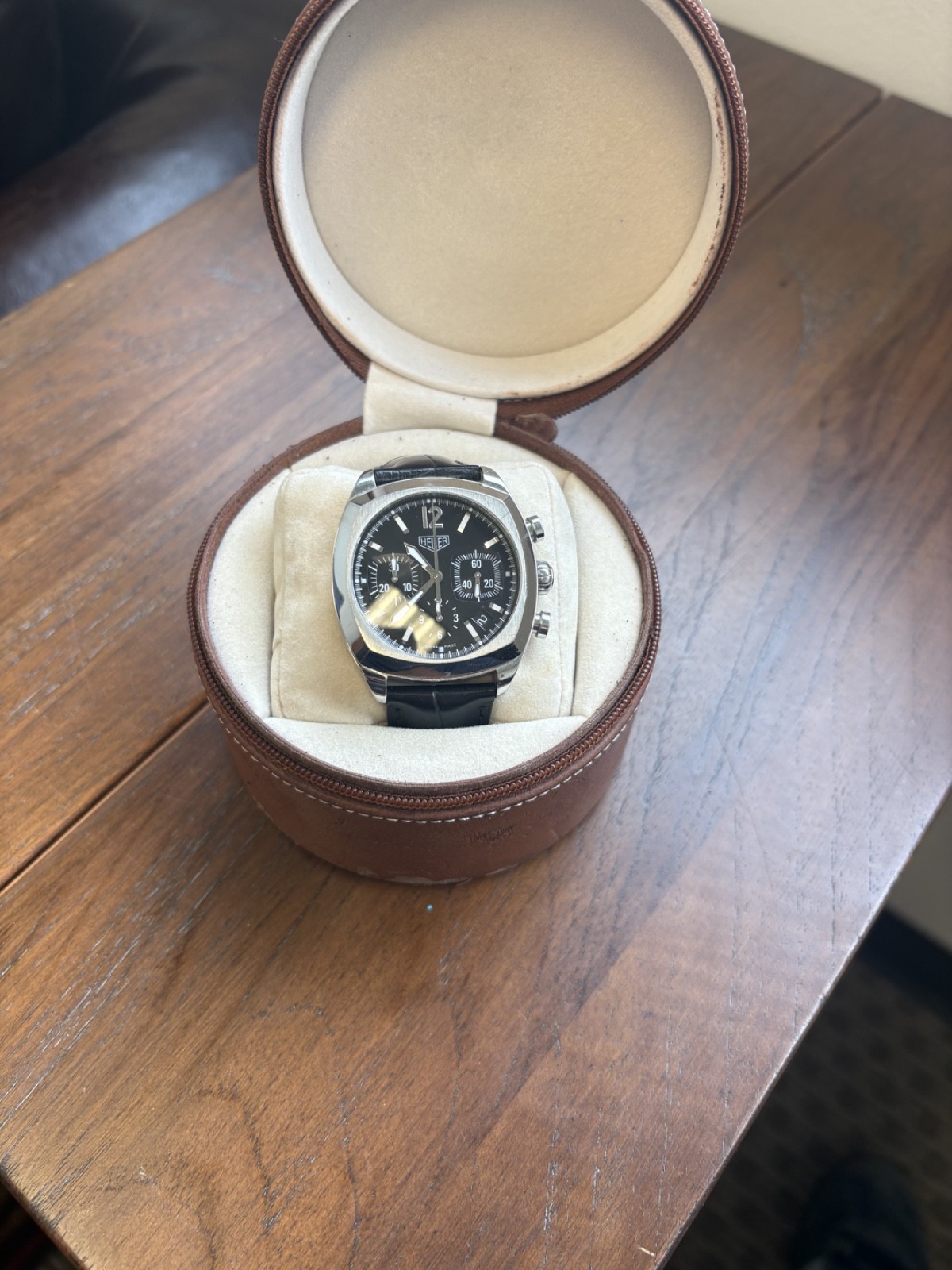 Heuer Branded – TAG Heuer Monza Black Men’s Chronograph Watch – CR2110