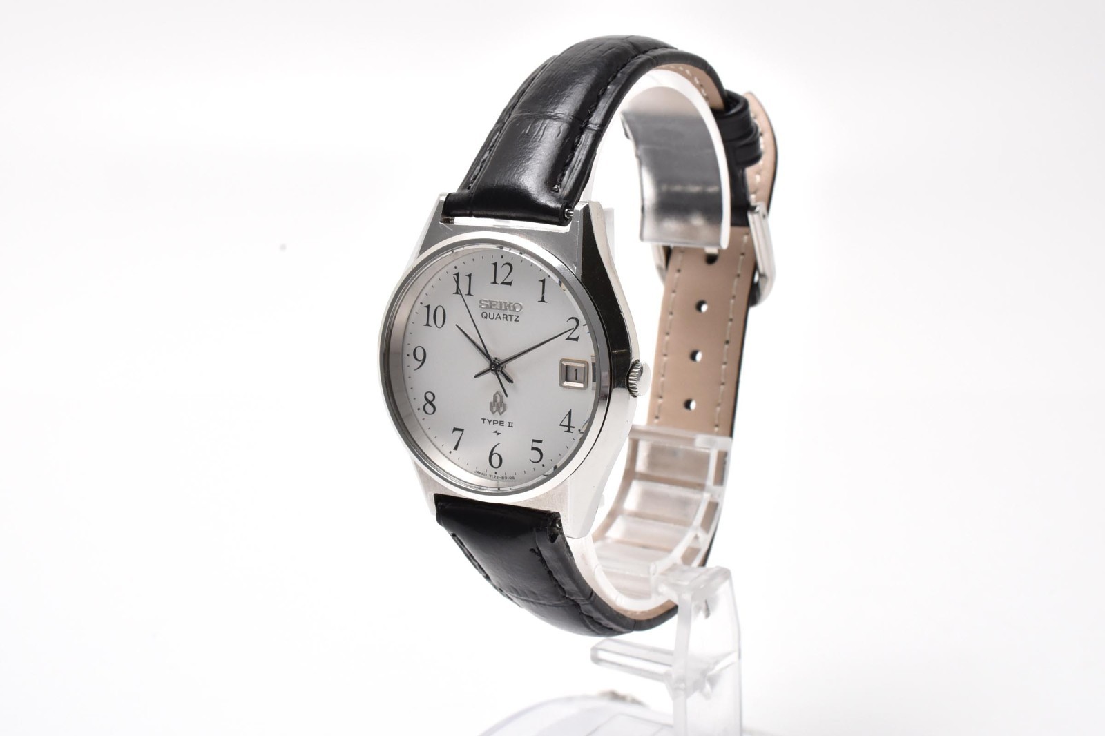 Vintage 1979 [N MINT /New Belt] SEIKO Type ii 7122-8000 Quartz Watch From JAPAN