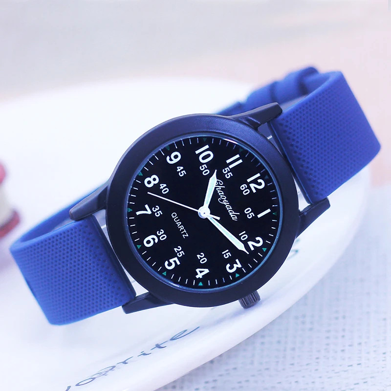 Children Boys Girls 60 Minute Scale Quartz Wristwatches Junior High