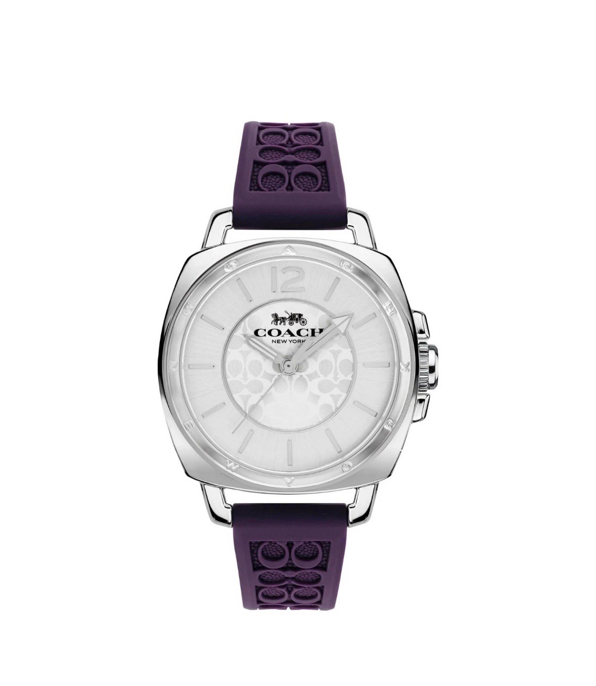 Brand New Coach Boyfriend Women’s Stainless Steel Purple Band Watch 14503144
