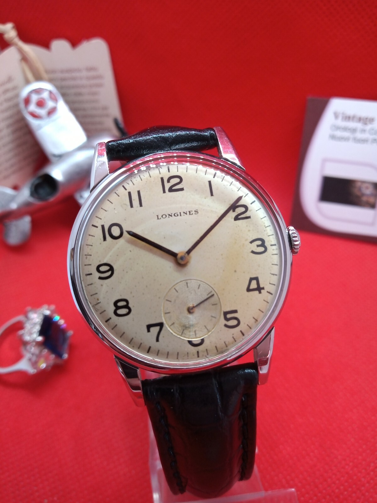 LONGINES Cal.30L 8888 22 Railways Military Dial 60s-Mint-Vintage Watch