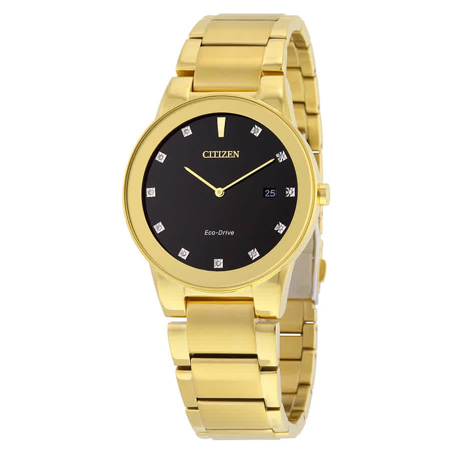 Citizen Axiom Black Dial Gold-tone Diamond Men’s Watch AU1062-56G