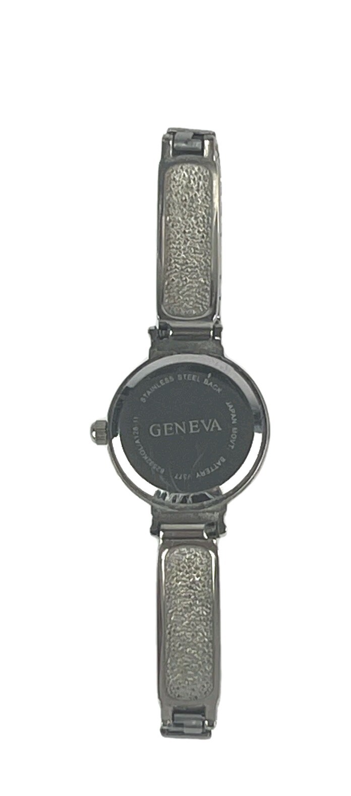 GENEVA Women’s Watch 23mm All Silver Tone Mixed Band Expandible New Battery