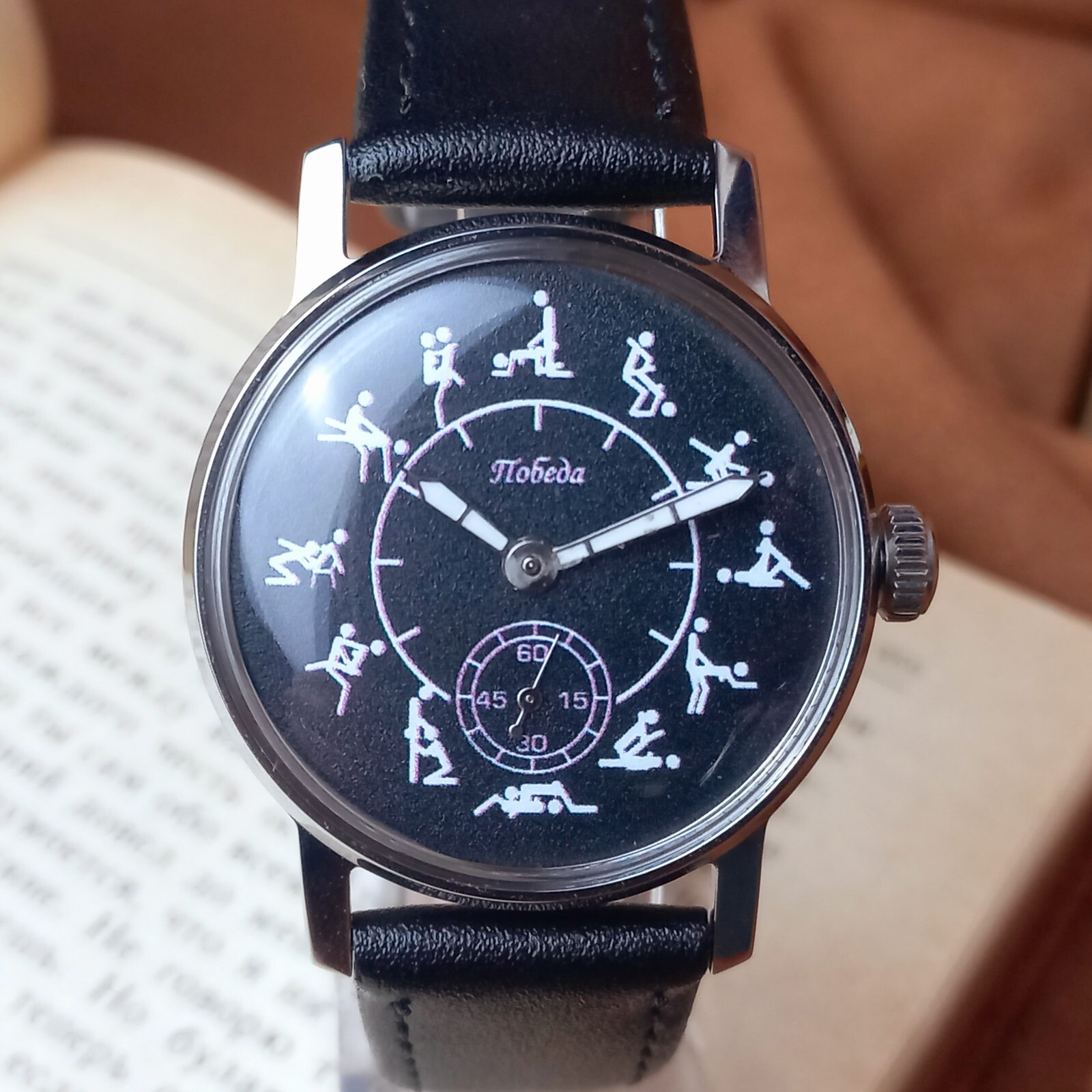 Pobeda Soviet Men’s Watch Vintage Mechanical Men’s Wristwatch USSR Serviced