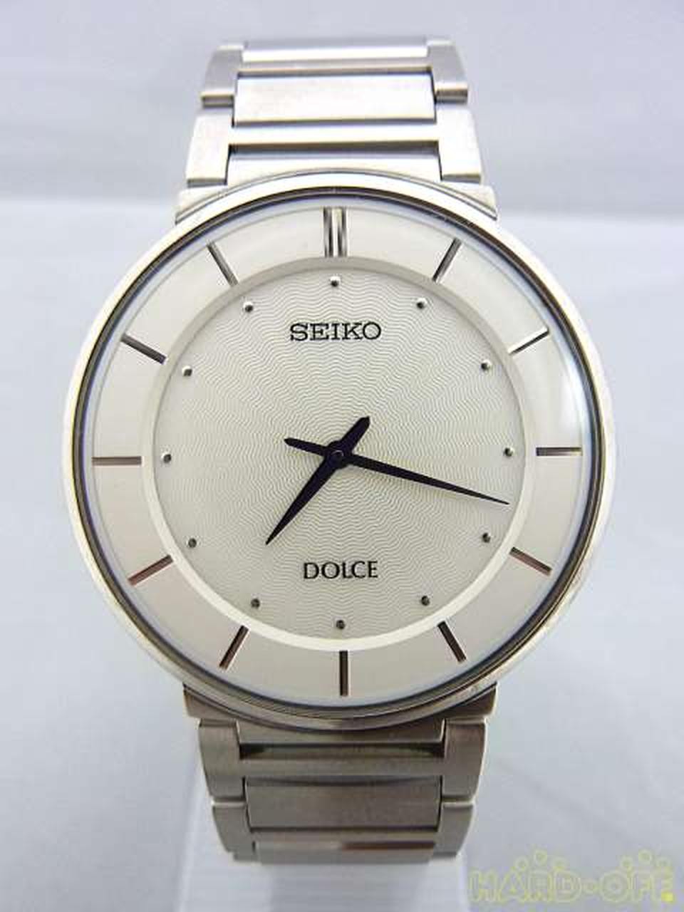 SEIKO 4J40-0AC0 Quartz White Dial Steel Watch 17.5cm