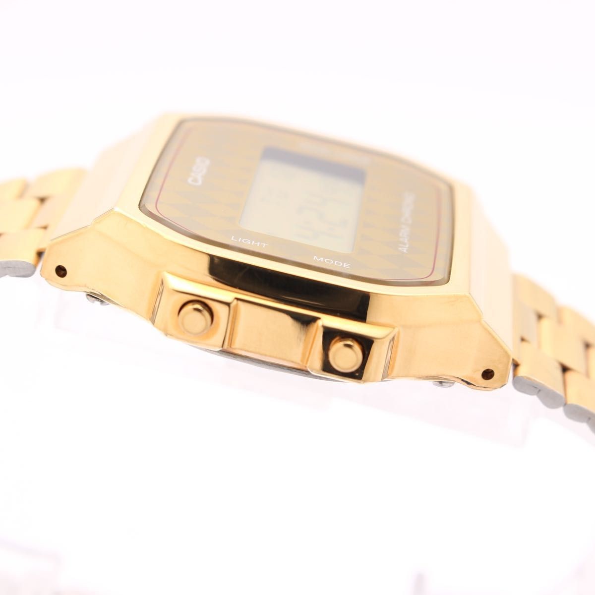 CASIO A168 Men’s Digital Watch Gold Argyle Pattern Retro Overseas Model Quartz C