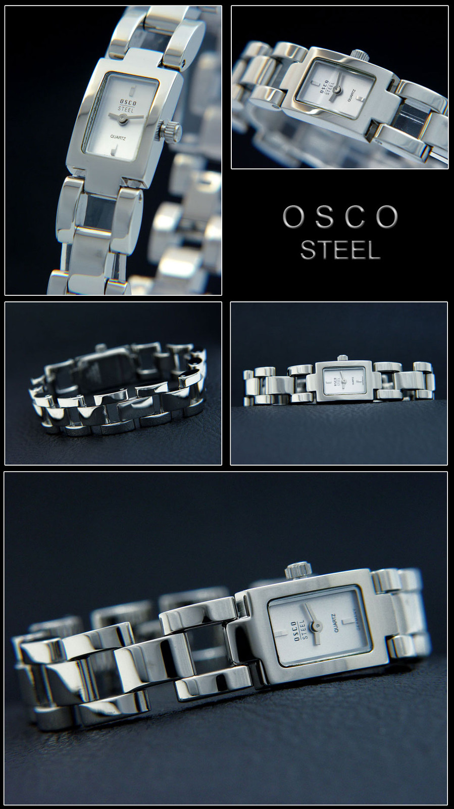 Fine, And Luxury Narrow Osco Women’s Watch, 0 1/2in Width, Steel, Plain Elegant