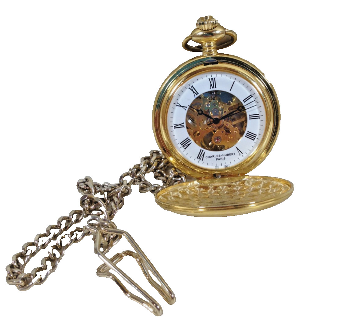 Charles Hubert Gold Tone Pocket Watch