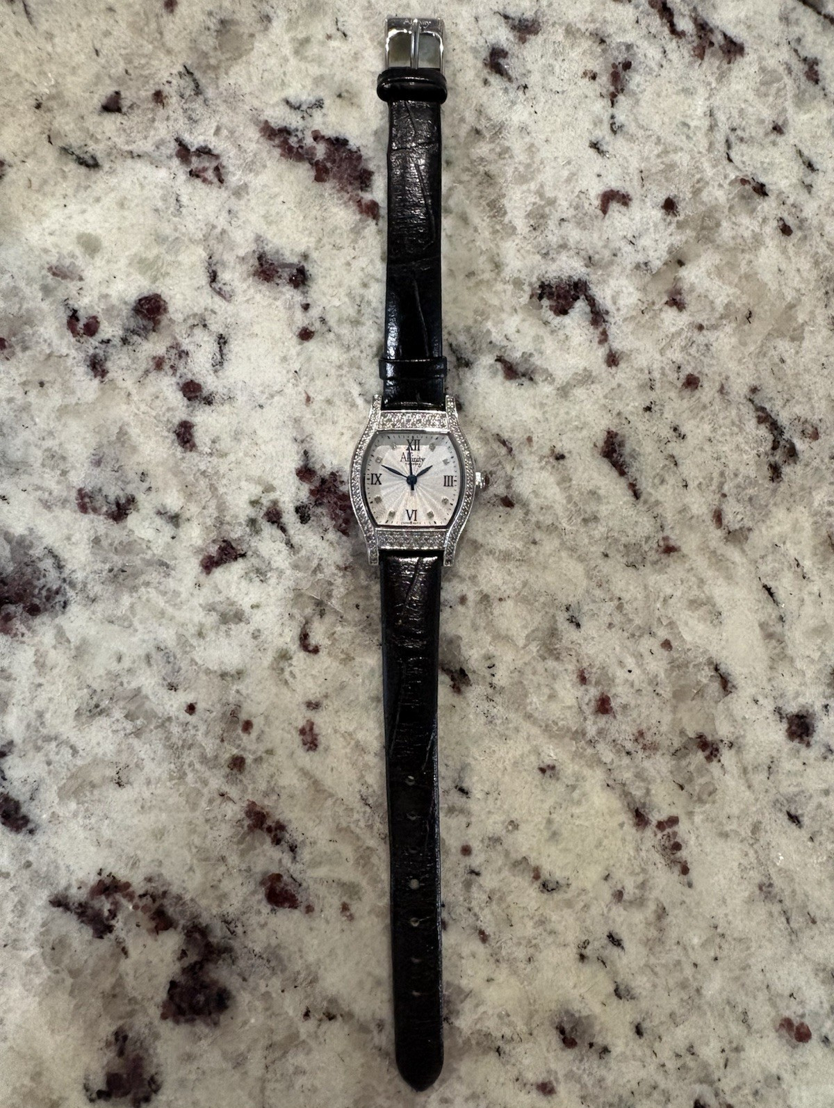 Affinity Diamonds Women’s Tonneau Swiss Watch Silver Dial Roman Numerals