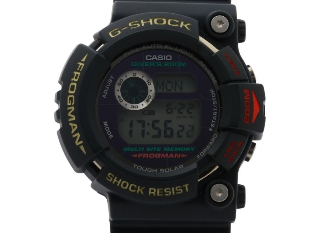 CASIO G SHOCK FROGMAN GW 200 Gray Resin Titanium Men’s Digital Excellent Conditi