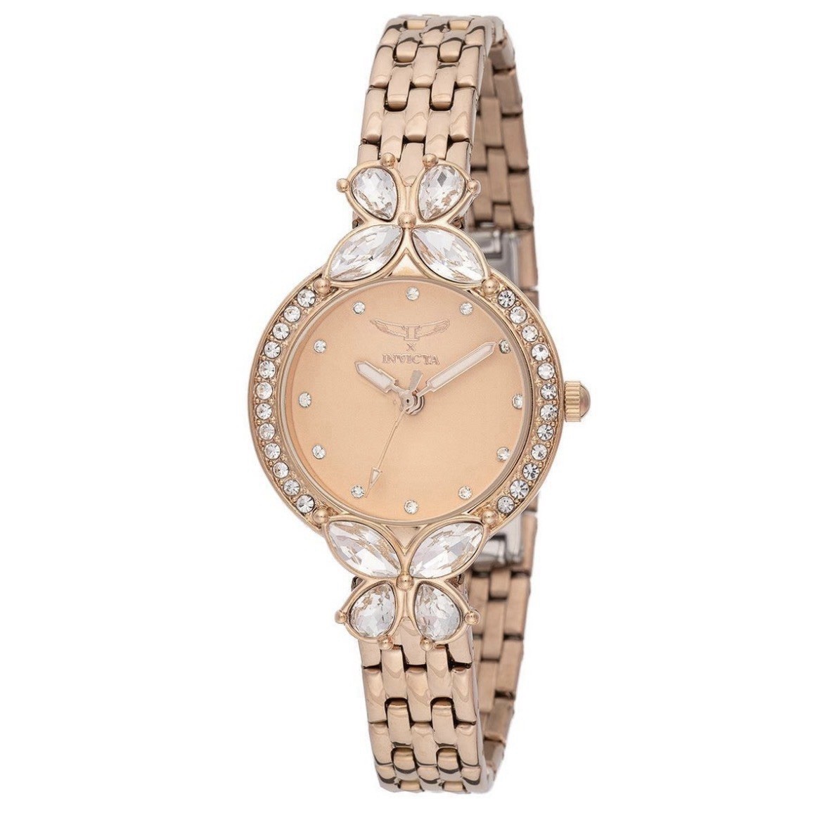 Invicta Wildflower I 69098 Rose Gold Crystal Accent Women’s Watch 30mm NIB