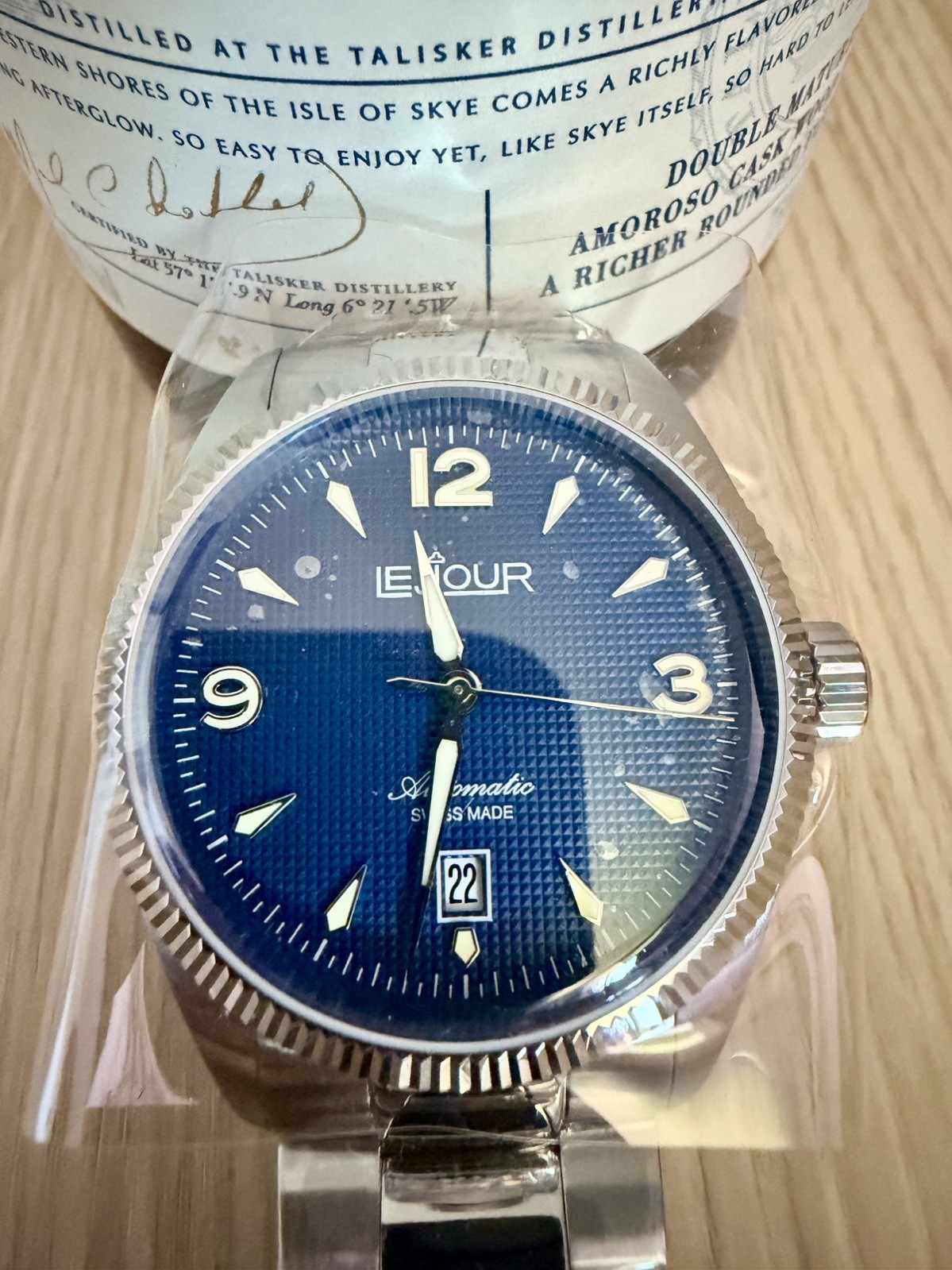 Le Jour Brooklyn 40mm Blue Dial Swiss Automatic Sellita SW200-1 Sapphire New