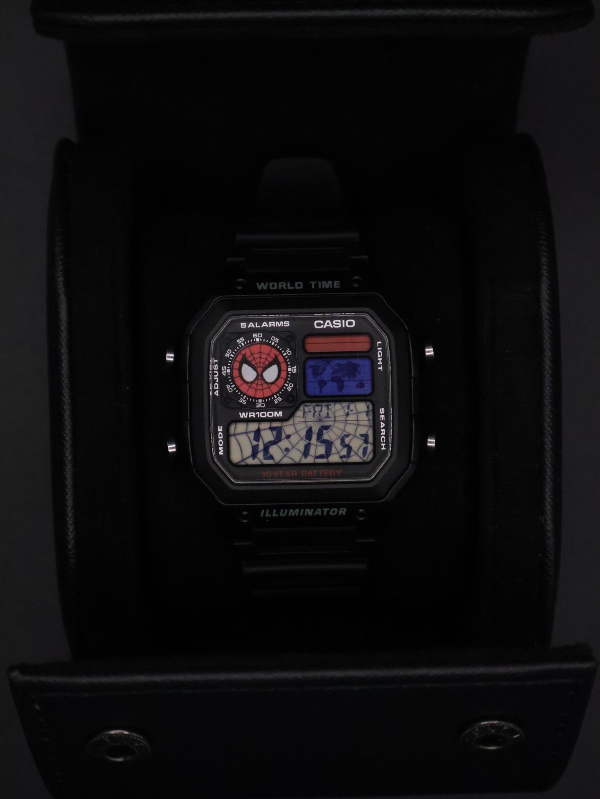 “Underoos” | Custom Spider-Man Casio | Royale | AE-1200WH | 🕷️🕸️🔴 | Watch MOD