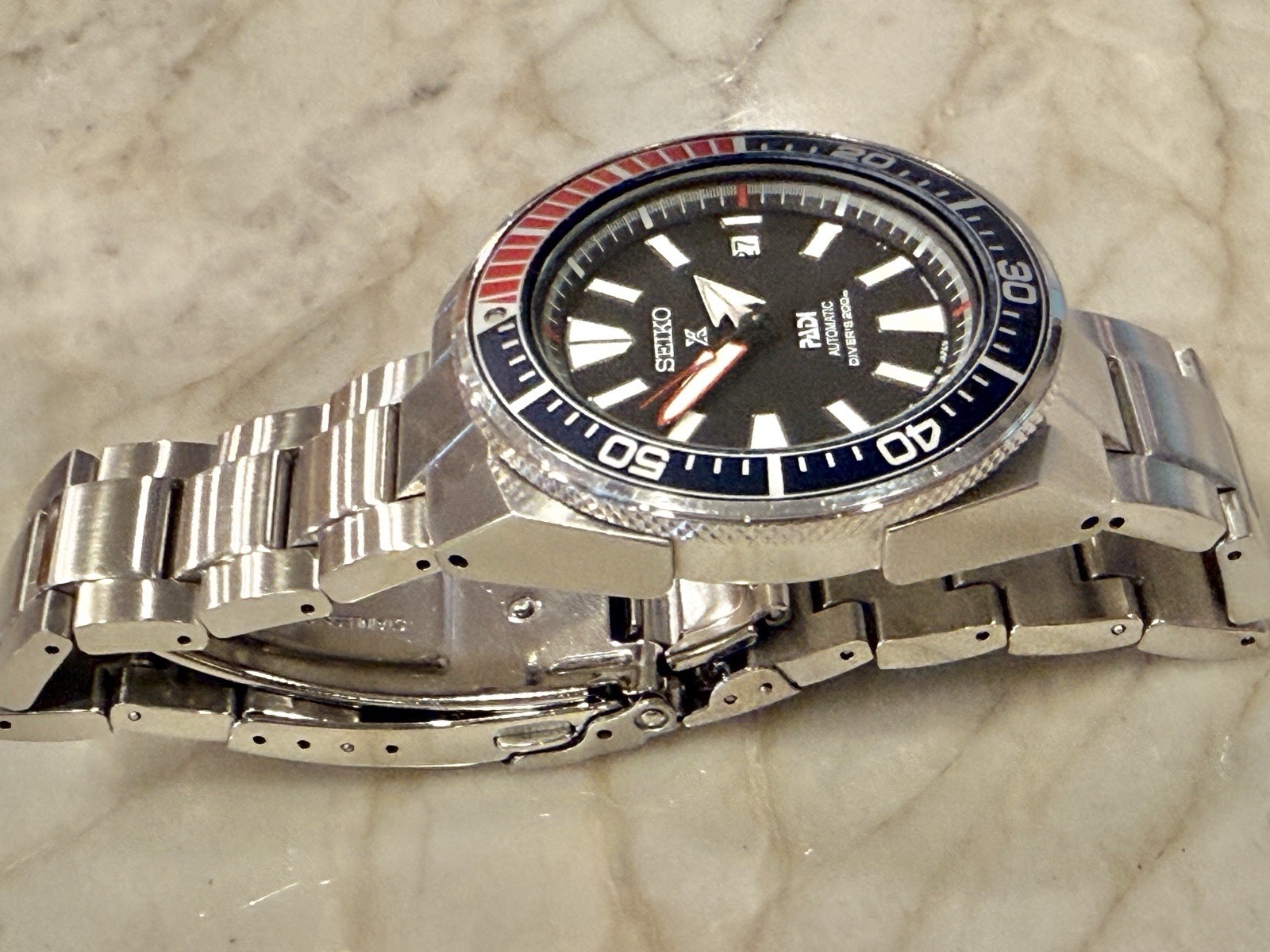 SEIKO ProspeX PADI SRPB99 Samurai Automatic PADI Diver’s Watch Steel Date Pepsi
