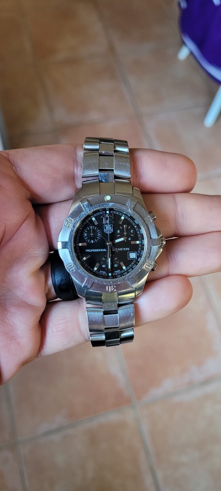 TAG Heuer CN1110.BA0337 Mens 2000 Professional Chronograph Watch Black Silver