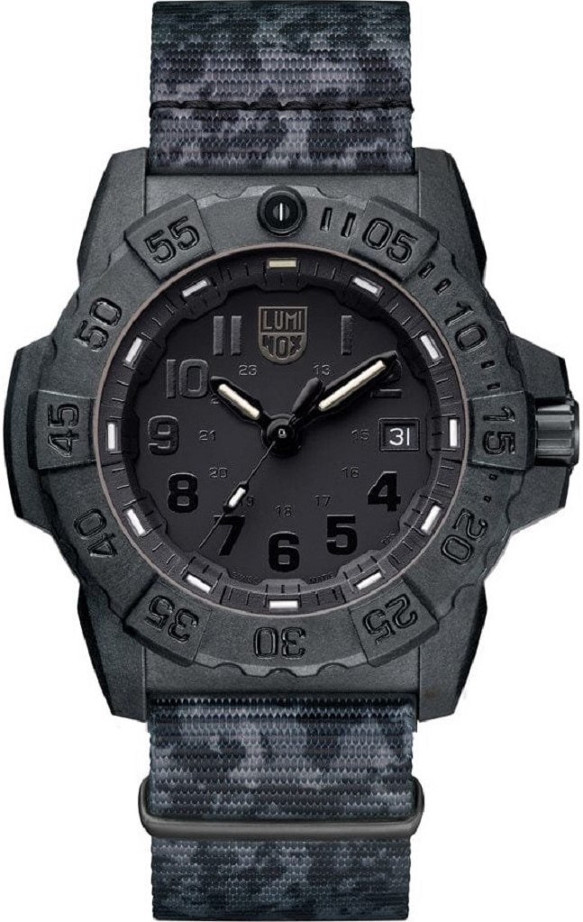 Luminox XS.CE01.BO NAVY SEAL Carbonox black grey Textile 3500N/S Men’s Watch NEW