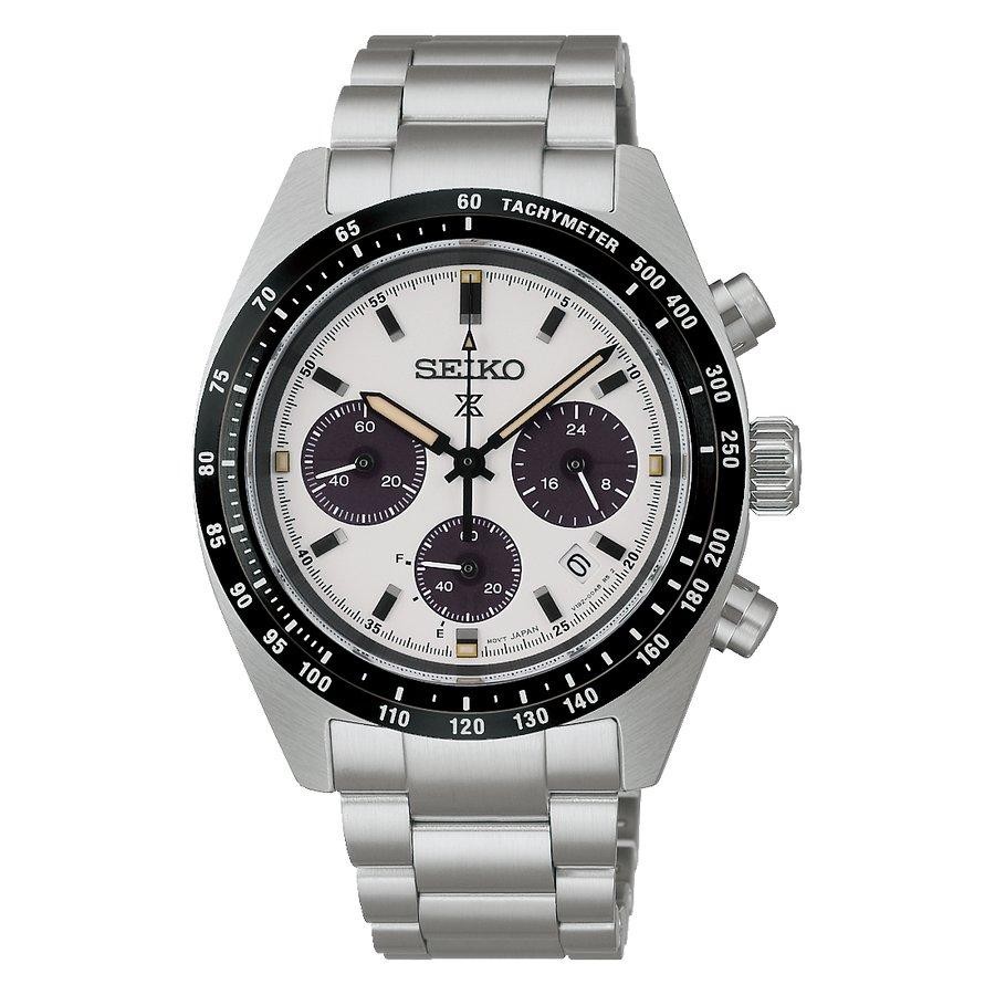 SEIKO Prospex SPEEDTIMER SBDL125 White Solar Chronograph Men’s Watch New w/Box