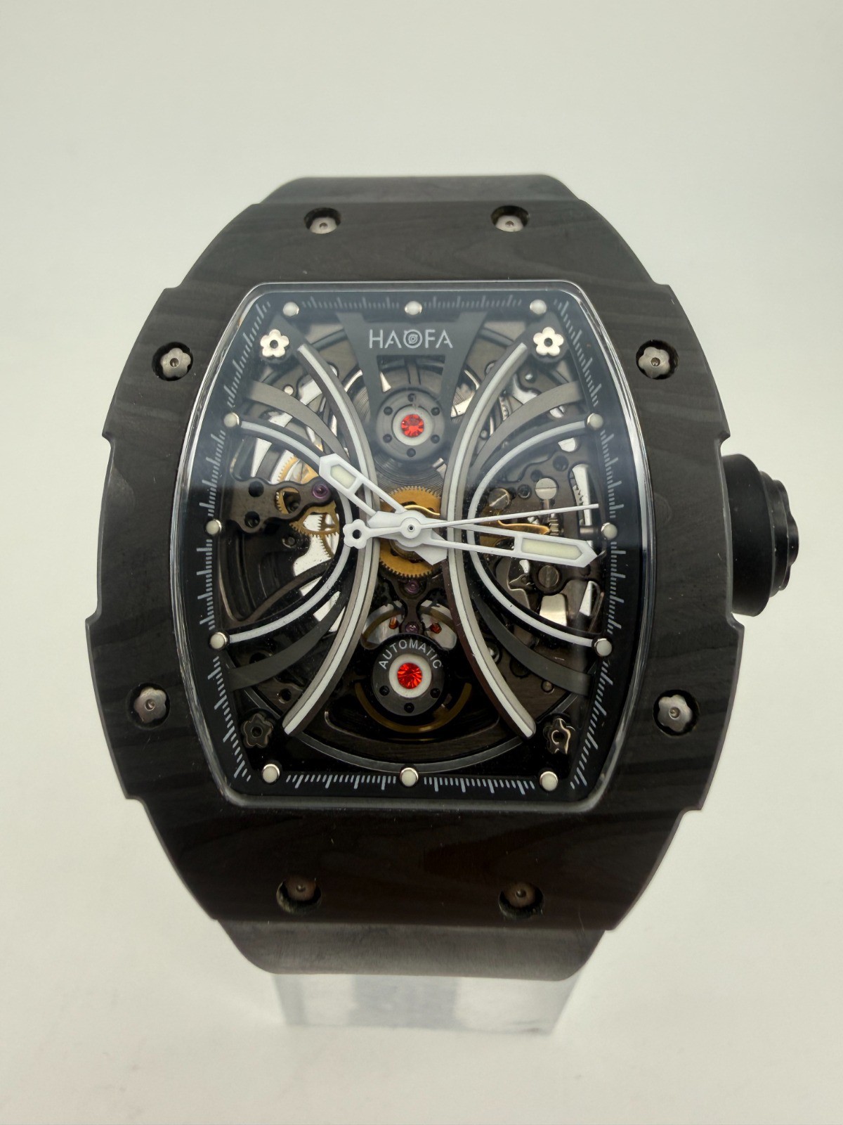 HAOFA 1909 Carbon Fiber Bezel NTPT Skeleton Automatic 80 hours power reserve