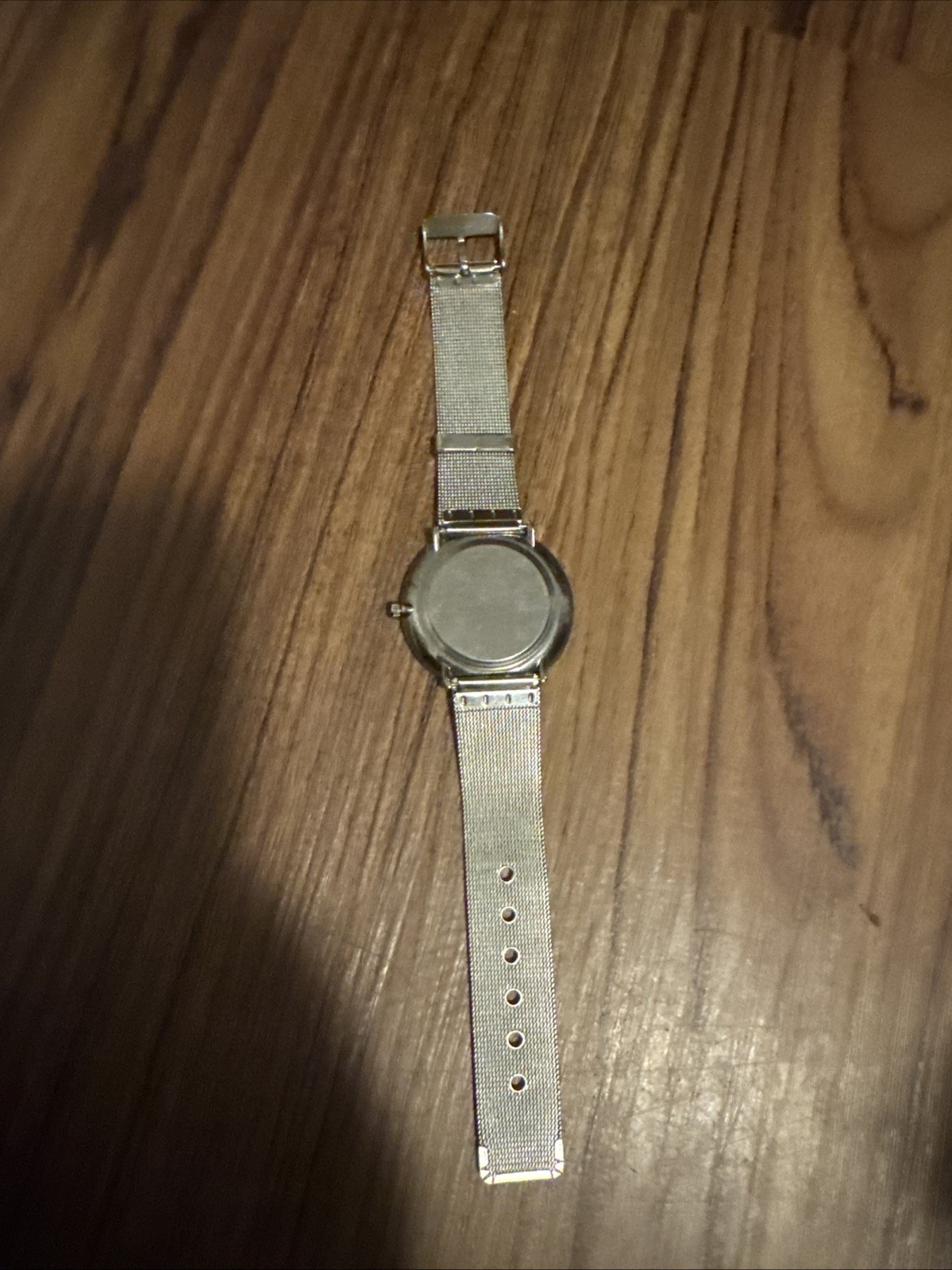 Yolako Fashion Watch Rose Gold Trim Shimmer Silver Face Stainless Steel Band