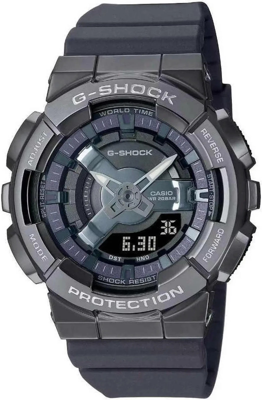 Casio G-Shock Analog-Digital Metal Gray Women’s Watch Stainless Steel GMS110B8A