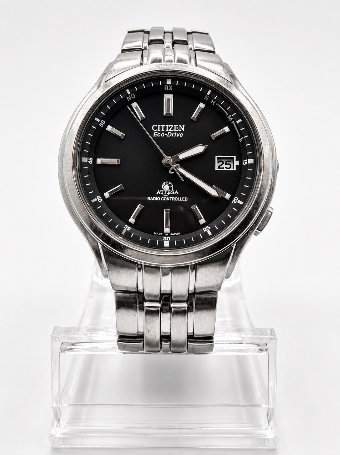 Citizen Attesa H415-T008631 Eco-Drive Radio Controlled Titanium JDM Watch 38mm