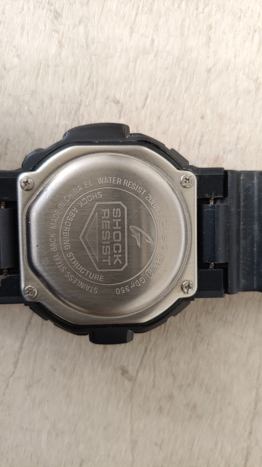Casio GD350-8 Men’s Gshock 200m Water Resistant Digital Watch Vibra Alarm