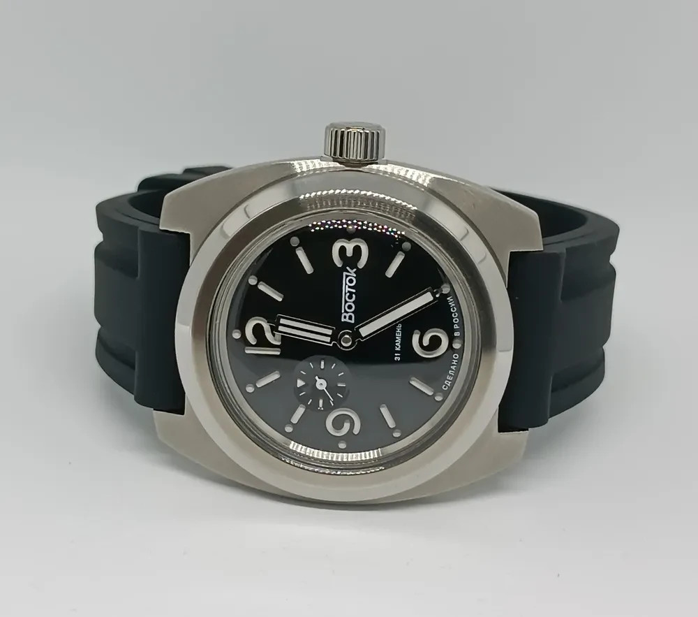 VOSTOK AMPHIBIA AUTOMATIC 170964 “PANERAI” BELT. RUBBER/ AMPHIBIA PLASTIC STRAP