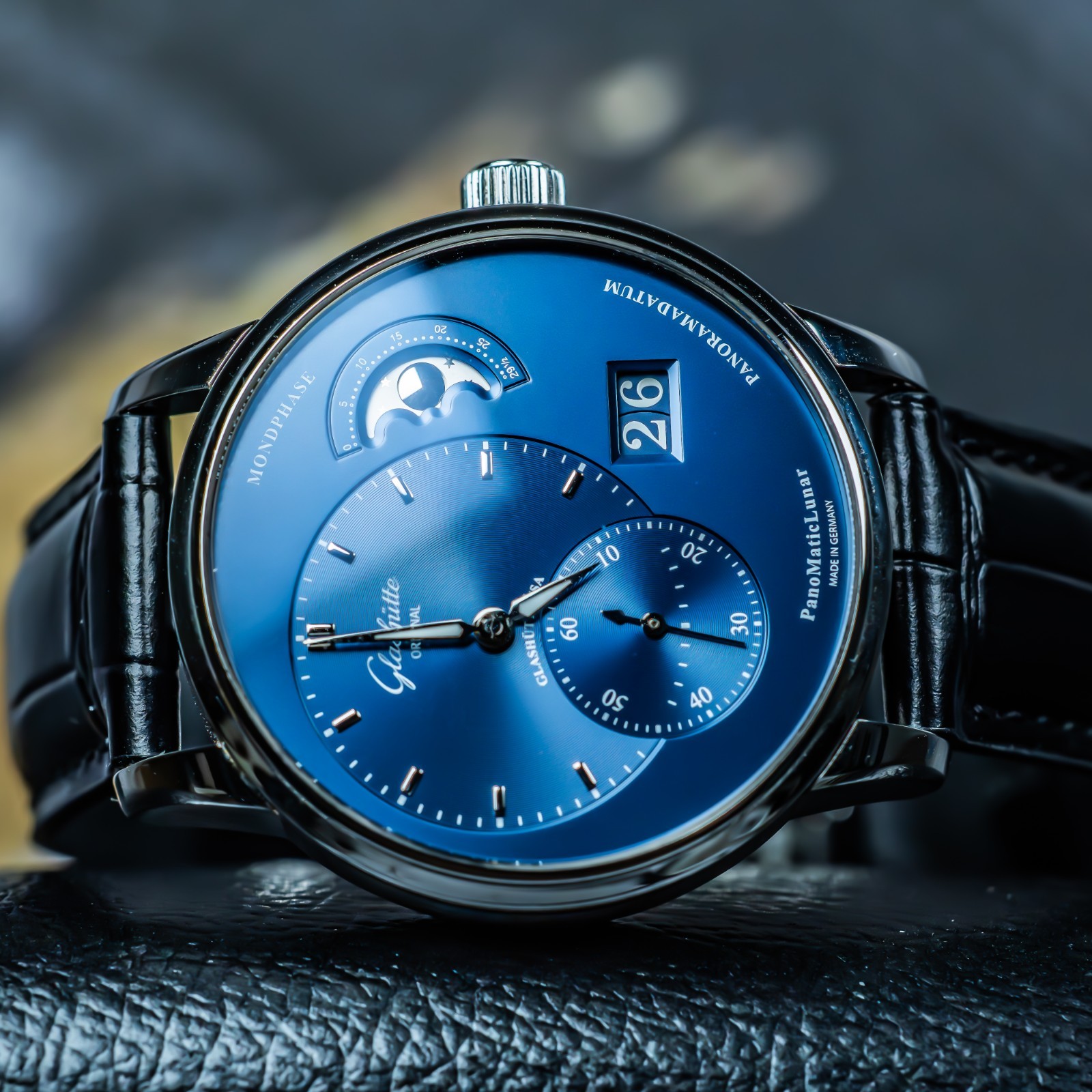 Glashütte Original Radiant PanoMaticLunar 1-90-02-46-32-35 2024 B&P Blue Dial