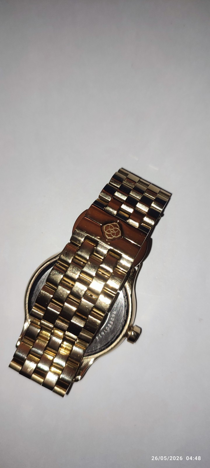 KENDRA SCOTT Women’s Gold Mother of Pearl Dial and Rhinestone Elegant Luxury Watch