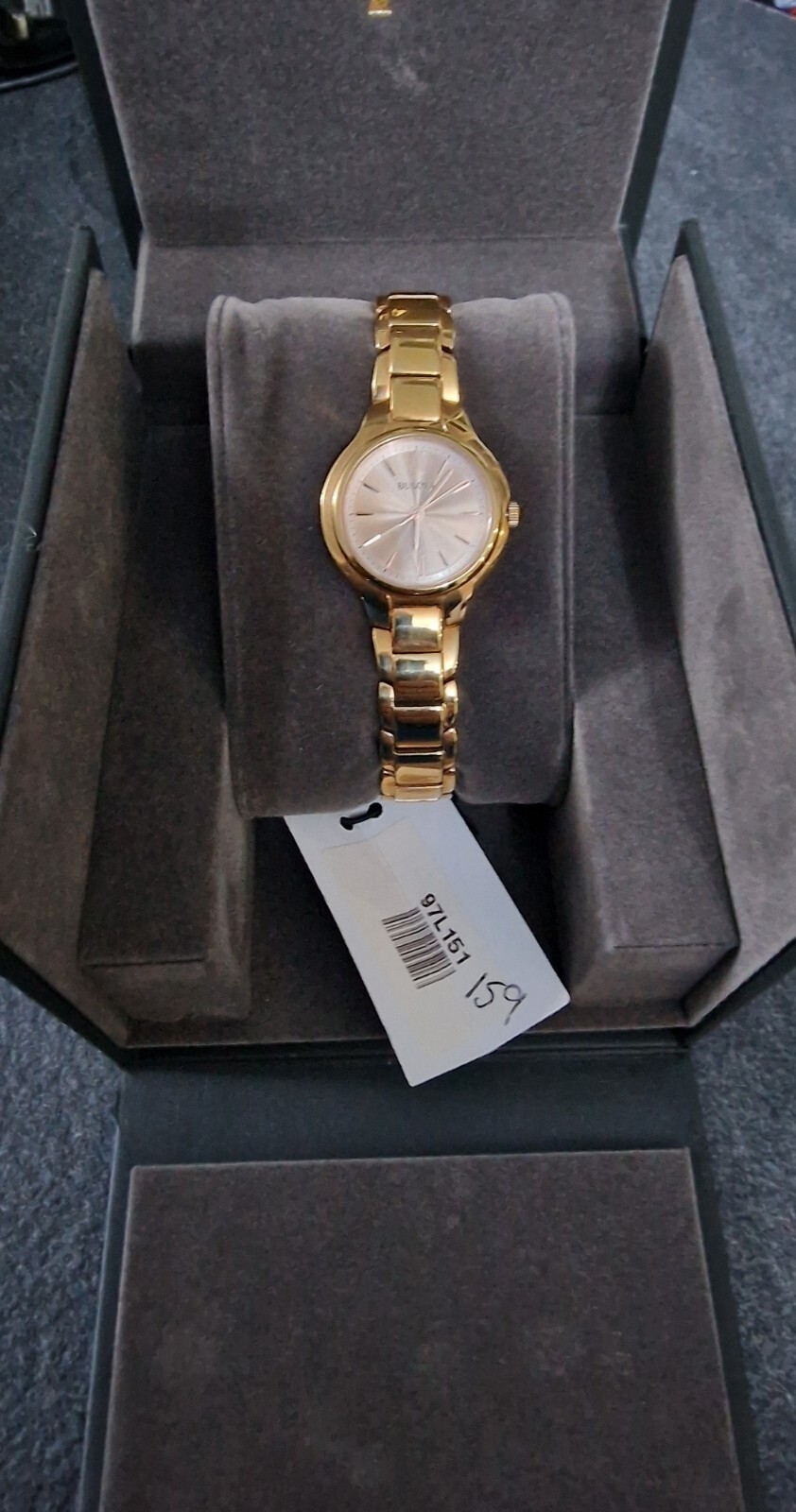 Bulova 97L151 Classic Ladies Watch, Stainless Steel Rose Gold with Box