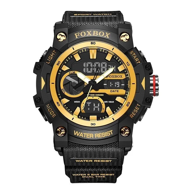 LIGE Men Digital Watch Luxury Fashion Dual Display Waterproof Sport Casual Wrist