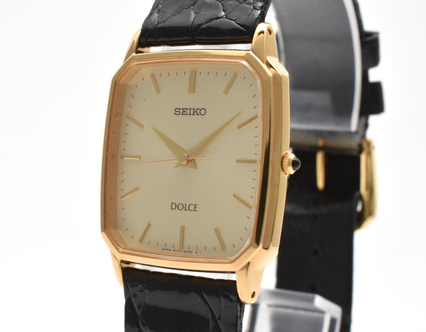 [Near Mint] Seiko Dolce 8J41-5000 Quartz 27mm Gold Dial Vintage Men’s Watch